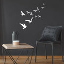 Vinyl Wall Art Decal - Flying Birds - 23" x 22" - Trendy Modern Charming Doves Feathers Daydream Home Bedroom Apartment Workplace Living Room Office Dorm Room Work Decorations 2