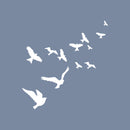 Vinyl Wall Art Decal - Flying Birds - 23" x 22" - Trendy Modern Charming Doves Feathers Daydream Home Bedroom Apartment Workplace Living Room Office Dorm Room Work Decorations 1