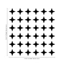 Set of 36 Vinyl Wall Art Decals - 4 Point Stars - 3" x 3" Each - Cool Fun Sticker Shapes For Kids Toddlers Teens Bedroom Playroom Nursery Living Room Home Apartment Decorations 4