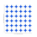 Set of 36 Vinyl Wall Art Decals - 4 Point Stars - 3" x 3" Each - Cool Fun Sticker Shapes For Kids Toddlers Teens Bedroom Playroom Nursery Living Room Home Apartment Decorations 4