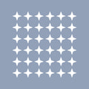 Set of 36 Vinyl Wall Art Decals - 4 Point Stars - 3" x 3" Each - Cool Fun Sticker Shapes For Kids Toddlers Teens Bedroom Playroom Nursery Living Room Home Apartment Decorations 1