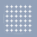 Set of 36 Vinyl Wall Art Decals - 4 Point Stars - 3" x 3" Each - Cool Fun Sticker Shapes For Kids Toddlers Teens Bedroom Playroom Nursery Living Room Home Apartment Decorations 4