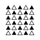 Set of 30 Vinyl Wall Art Decals - Triangle Patterns - 3" x 4" Each - Modern Geometric Shapes Decor For Home Apartment Workplace Living Room Bedroom Office Apartment Stickers 1