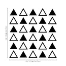 Set of 30 Vinyl Wall Art Decals - Triangle Patterns - 3" x 4" Each - Modern Geometric Shapes Decor For Home Apartment Workplace Living Room Bedroom Office Apartment Stickers 4