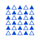 Set of 30 Vinyl Wall Art Decals - Triangle Patterns - 3" x 4" Each - Modern Geometric Shapes Decor For Home Apartment Workplace Living Room Bedroom Office Apartment Stickers 1