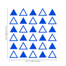Set of 30 Vinyl Wall Art Decals - Triangle Patterns - 3" x 4" Each - Modern Geometric Shapes Decor For Home Apartment Workplace Living Room Bedroom Office Apartment Stickers 4