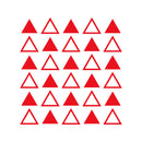 Set of 30 Vinyl Wall Art Decals - Triangle Patterns - 3" x 4" Each - Modern Geometric Shapes Decor For Home Apartment Workplace Living Room Bedroom Office Apartment Stickers 1