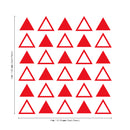 Set of 30 Vinyl Wall Art Decals - Triangle Patterns - 3" x 4" Each - Modern Geometric Shapes Decor For Home Apartment Workplace Living Room Bedroom Office Apartment Stickers 4