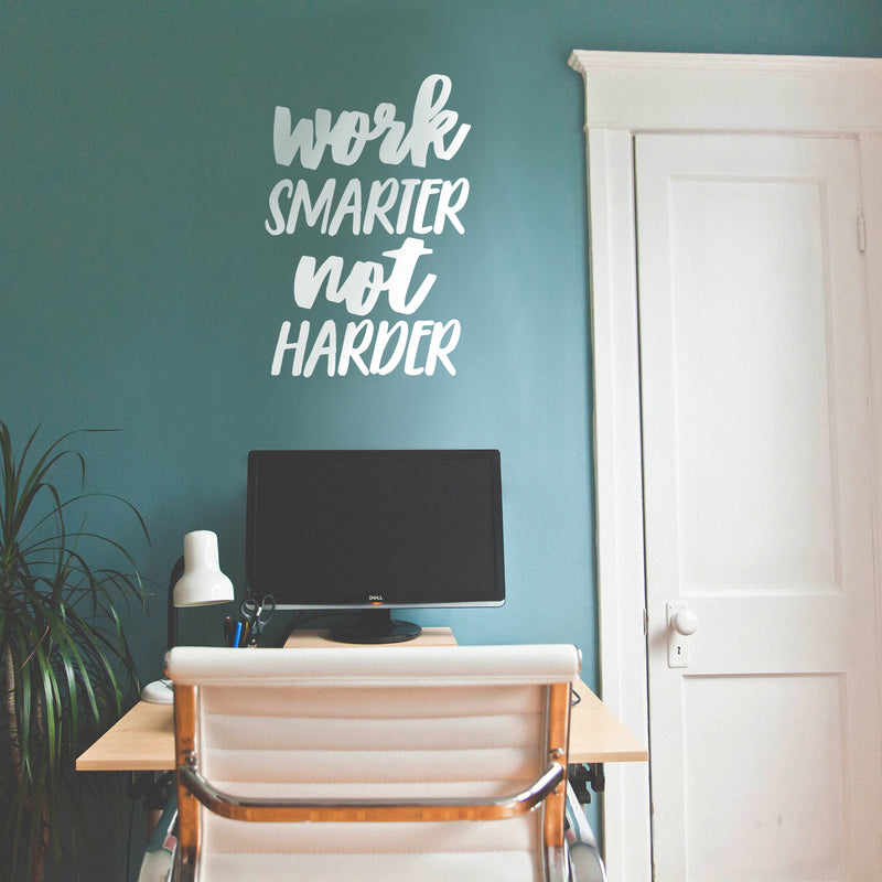 Vinyl Wall Art Decal - Work Smarter Not Harder - Motivational Positive Modern Life Quotes For Home Business Workplace Bedroom Office Living Room Apartment Decor 5