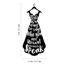 Vinyl Wall Art Decal - Style Is A Way To Say Who You Are - 35" x 15.5" - Women's Fashion Dress Silhouette Quotes For Home Living Room Bedroom Apartment  Indoor Outdoor Decor 4
