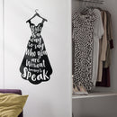 Vinyl Wall Art Decal - Style Is A Way To Say Who You Are - - Women's Fashion Dress Silhouette Quotes For Home Living Room Bedroom Apartment Indoor Outdoor Decor 3