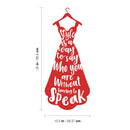 Vinyl Wall Art Decal - Style Is A Way To Say Who You Are - 35" x 15.5" - Women's Fashion Dress Silhouette Quotes For Home Living Room Bedroom Apartment  Indoor Outdoor Decor 4