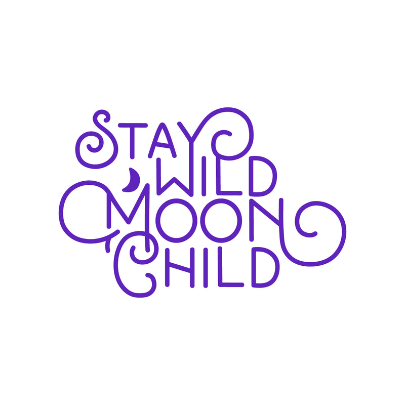 Vinyl Wall Art Decal - Stay Wild Moon Child - 15" x 23" - Trendy Modern Fun And Free Bedroom Apartment Playroom Nursery Decor - Indoor Outdoor Home Living Room Household Quotes 4