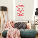 Vinyl Wall Art Decal - Love Fades Pizza Is Forever - 27" x 20" - Funny Inspirational Pizza Lovers Home Bedroom Living Room Decor - Trendy Witty Apartment Indoor Outdoor Quote 2