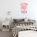 Vinyl Wall Art Decal - Love Fades Pizza Is Forever - 27" x 20" - Funny Inspirational Pizza Lovers Home Bedroom Living Room Decor - Trendy Witty Apartment Indoor Outdoor Quote 3