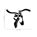 Vinyl Wall Art Decal - Ballet Shoes - Cute Modern Elegant Dancer Little Girls Toddlers Teens Home Bedroom Playroom Nursery Apartment Indoor Mural Decoration Design 4