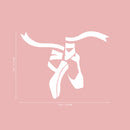 Vinyl Wall Art Decal - Ballet Shoes - 22" x 29" - Cute Modern Elegant Dancer Little Girls Toddlers Teens Home Bedroom Playroom Nursery Apartment Indoor Mural Decoration Design 4