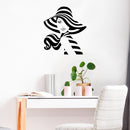 Vinyl Wall Art Decal - Girl In A Sunhat Silhouette - 24. Chic Vogue Modern Feminine Body Shape Home Work Bedroom Living Room Apartment Office Store Indoor Women's Teens Decoration 2