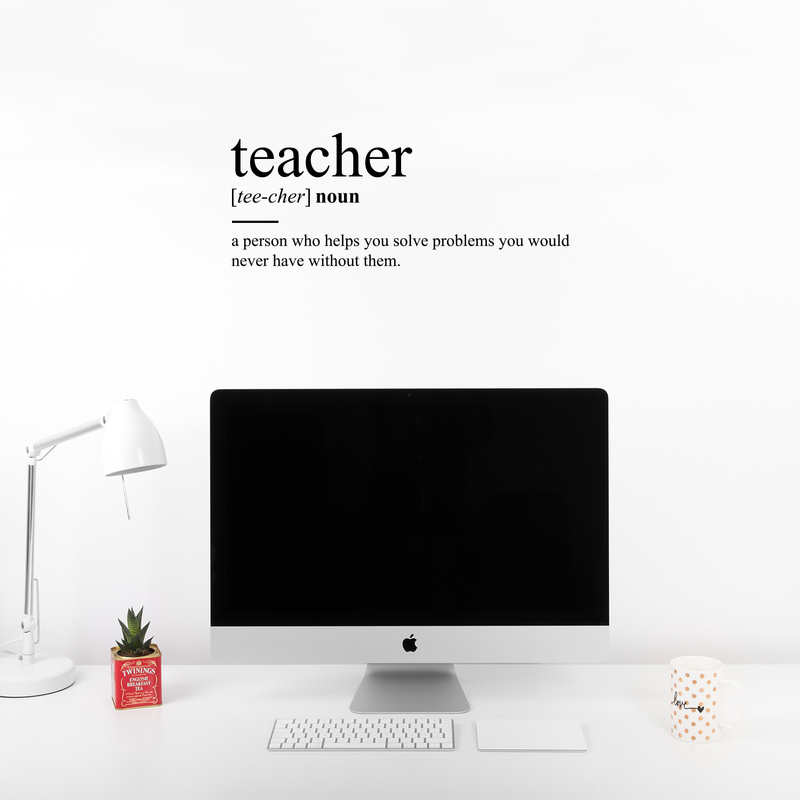 Vinyl Art Wall Decal - Teacher Definition - 10" x 25" - Funny Witty Growing Up Humor Life Quotes For School Home Bedroom Living Room Classroom Work Office Apartment Indoor Sticker Decor 3