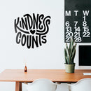Vinyl Wall Art Decal - Kindness Counts - 22" x 23" - Trendy Inspirational Quote For Home Bedroom Office Decor - Modern Positive Workplace Apartment Living Room School Quotes 2