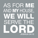 Vinyl Wall Art Decal - As for Me and My House We Will Serve The Lord Joshua 24:15 - 22.5" x 22" - Bible Faith Home Bedroom Living Room Apartment Kitchen Dining Room Quotes 1