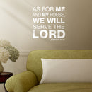 Vinyl Wall Art Decal - As for Me and My House We Will Serve The Lord Joshua 24:15 - 22.5" x 22" - Bible Faith Home Bedroom Living Room Apartment Kitchen Dining Room Quotes 2