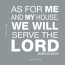 Vinyl Wall Art Decal - As for Me and My House We Will Serve The Lord Joshua 24:15 - 22.5" x 22" - Bible Faith Home Bedroom Living Room Apartment Kitchen Dining Room Quotes 4
