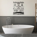 Vinyl Wall Art Decal - Bathroom Rules Close The Door Put The Seat Down Wash Your Hands Turn Off The Water And The Lights - Modern Household Home Bathroom Indoor Dorm Room Apartment Decor 3