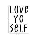 Vinyl Wall Art Decal - Love Yo Self - Modern Motivational Home Bedroom Apartment Work Quotes - Positive Trendy Inspirational Workplace Living Room Office Decor 4