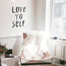 Vinyl Wall Art Decal - Love Yo Self - Modern Motivational Home Bedroom Apartment Work Quotes - Positive Trendy Inspirational Workplace Living Room Office Decor 3