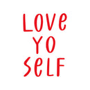 Vinyl Wall Art Decal - Love Yo Self - 27" x 19" - Modern Motivational Home Bedroom Apartment Work Quotes - Positive Trendy Inspirational Workplace Living Room Office Decor 1
