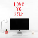 Vinyl Wall Art Decal - Love Yo Self - 27" x 19" - Modern Motivational Home Bedroom Apartment Work Quotes - Positive Trendy Inspirational Workplace Living Room Office Decor 2