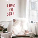 Vinyl Wall Art Decal - Love Yo Self - 27" x 19" - Modern Motivational Home Bedroom Apartment Work Quotes - Positive Trendy Inspirational Workplace Living Room Office Decor 3