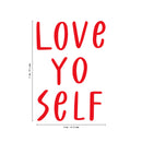 Vinyl Wall Art Decal - Love Yo Self - 27" x 19" - Modern Motivational Home Bedroom Apartment Work Quotes - Positive Trendy Inspirational Workplace Living Room Office Decor 4