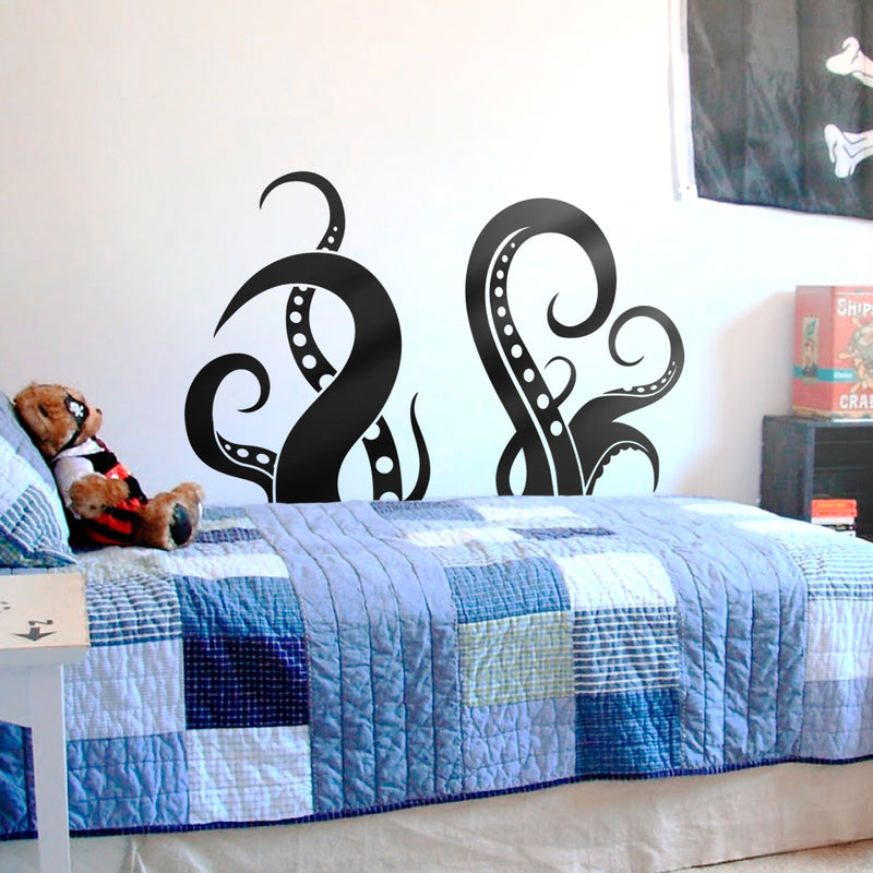 Vinyl Wall Art Decal - Octopus Tentacles - - Fun Cool Sea Animals Kids Teens Toddlers Home Apartment Bedroom Indoor Living Room Dorm Room Playroom Daycare Decoration 4