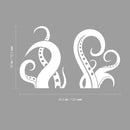 Vinyl Wall Art Decal - Octopus Tentacles - 30" x 48.5" - Fun Cool Sea Animals Kids Teens Toddlers Home Apartment Bedroom Indoor Living Room Dorm Room Playroom Daycare Decoration 4