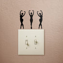 Set of 3 Vinyl Wall Art Decal - Ballerina Girls - 4" x 5" - Cute Tiny Dancers For Toddlers Teens Women Home Bedroom Playroom Nursery Apartment Indoor Decoration Design 2