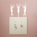 Set of 3 Vinyl Wall Art Decal - Ballerina Girls - 4" x 5" - Cute Tiny Dancers For Toddlers Teens Women Home Bedroom Playroom Nursery Apartment Indoor Decoration Design 2
