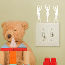 Set of 3 Vinyl Wall Art Decal - Ballerina Girls - 4" x 5" - Cute Tiny Dancers For Toddlers Teens Women Home Bedroom Playroom Nursery Apartment Indoor Decoration Design 3