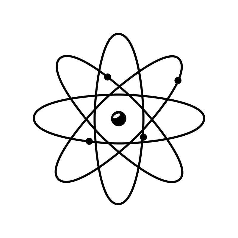 Vinyl Wall Art Decal - Atom - 23" x 23" - Modern Science Home Apartment Workplace Classroom Decor - Trendy Geometric Design For Living Room Bedroom Indoor Office School 1