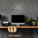 Vinyl Wall Art Decal - Atom - 23" x 23" - Modern Science Home Apartment Workplace Classroom Decor - Trendy Geometric Design For Living Room Bedroom Indoor Office School 2