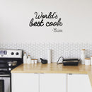 Vinyl Wall Art Decal - World's Best Book - Mom - Modern Witty Cute Mother Quotes For Indoor Home Bedroom Living Room Kitchen Dining Room Apartment Decoration 2