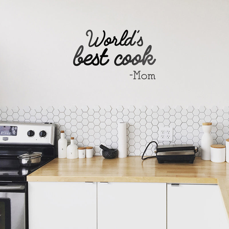 Vinyl Wall Art Decal - World's Best Book - Mom - 16" x 27" - Modern Witty Cute Mother Quotes For Indoor Home Bedroom Living Room Kitchen Dining Room Apartment Decoration 2