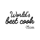 Vinyl Wall Art Decal - World's Best Book - Mom - Modern Witty Cute Mother Quotes For Indoor Home Bedroom Living Room Kitchen Dining Room Apartment Decoration 1