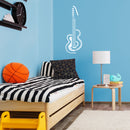Vinyl Wall Art Decal - Guitar Design - 30" x 10" - Cool Modern Abstract Music Instrument For Musicians Home Work Store Studio Bedroom Living Room Apartment Office Decor 2