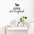 Vinyl Wall Art Decal - Unicorn B!$h I'm Magical - 16.- Trendy Cursive Modern Inspirational Adult Humor For Home Bedroom Living Room Apartment Bathroom Decor Sticker 3