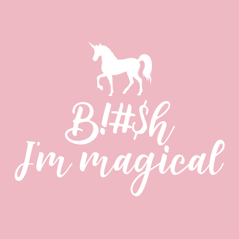 Vinyl Wall Art Decal - Unicorn B!$h I'm Magical - 16.21" x 22" - Trendy Cursive Modern Inspirational Adult Humor For Home Bedroom Living Room Apartment Bathroom Decor Sticker 1