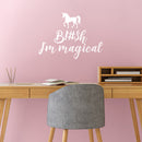 Vinyl Wall Art Decal - Unicorn B!$h I'm Magical - 16.21" x 22" - Trendy Cursive Modern Inspirational Adult Humor For Home Bedroom Living Room Apartment Bathroom Decor Sticker 3