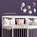 Vinyl Wall Art Decal - P.S. You Got This - 3" x 15" - Modern Motivational Home Bedroom Apartment Business Life Quotes - Cursive Positive Dorm Room Office Living Room Indoor Decor 2