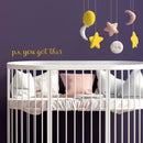 Vinyl Wall Art Decal - P.S. You Got This - 3" x 15" - Modern Motivational Home Bedroom Apartment Business Life Quotes - Cursive Positive Dorm Room Office Living Room Indoor Decor 3